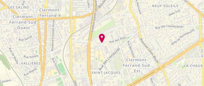 Plan de TAMISIER Nathalie, 50 Rue des Plats, 63000 Clermont-Ferrand
