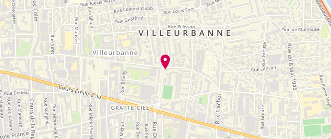 Plan de Boulangerie Pâtisserie JACQUIER, 180 Rue Francis de Pressensé, 69100 Villeurbanne