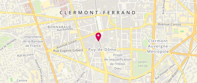 Plan de Crousti Pain, 4 Rue Gonod, 63000 Clermont-Ferrand