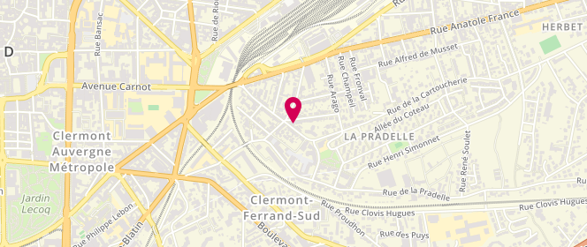 Plan de Boulangerie pâtisserie dallier, 29 Rue de la Cartoucherie, 63000 Clermont-Ferrand