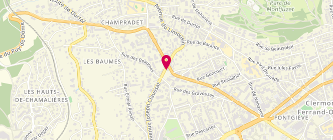 Plan de Boulangerie des 4 Routes, 136 avenue de Bordeaux, 63100 Clermont-Ferrand