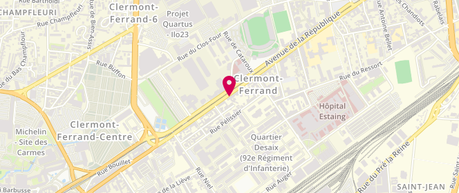 Plan de Boulangerie Pâtisserie Frassoni, 78 avenue de la République, 63100 Clermont-Ferrand