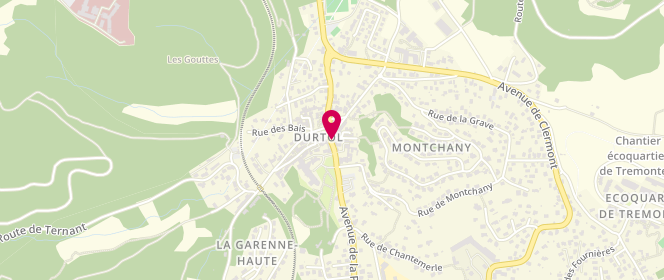 Plan de Au Bon Pain Durtolois, 1 avenue de la Paix, 63830 Durtol
