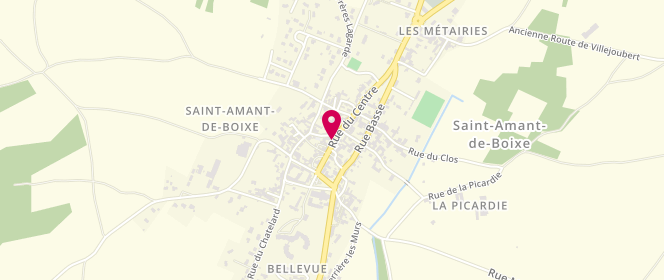 Plan de Le Fournil de la Boixe, 19 Rue du Centre, 16330 Saint-Amant-de-Boixe