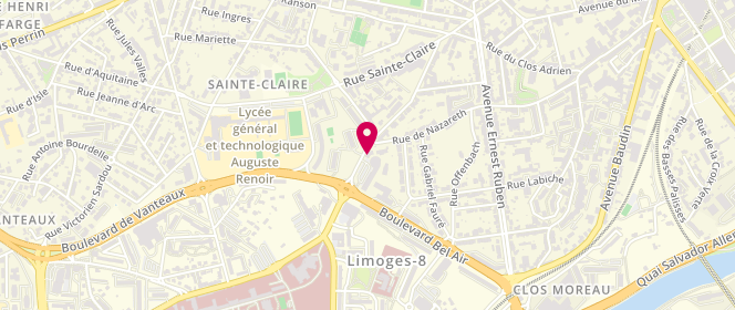 Plan de SARL Rebeyrole, 65 Rue Pierre et Marie Curie, 87000 Limoges