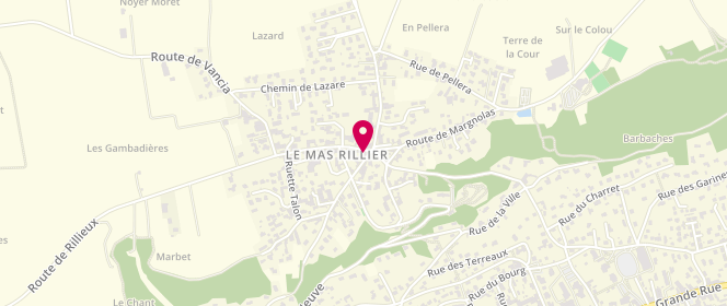 Plan de Boulangerie Patisserie du Mas-Rillier, 83 Lot. Le Clos du Mas Rillier, 01700 Miribel