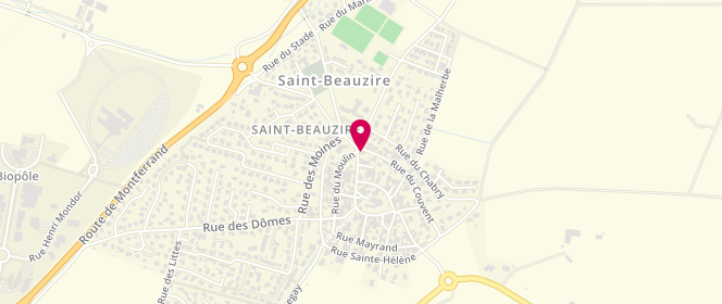 Plan de Boulangerie Maison Fournier, 1 Bis Rue du Commerce, 63360 Saint-Beauzire