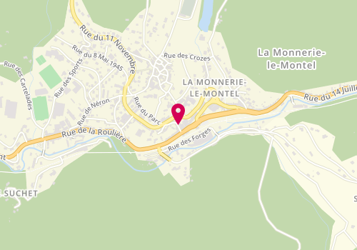 Plan de Gardette Sandrine, 39 Rue de la Gare, 63650 La Monnerie-le-Montel