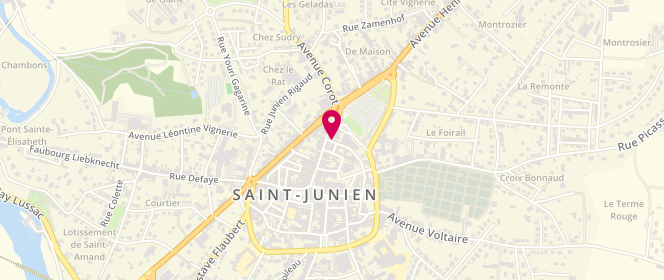 Plan de Boulangerie Boulesteix, 38 Rue Lucien Dumas, 87200 Saint-Junien