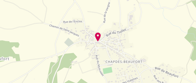 Plan de Le Fournil des Combrailles, 1 place de l'Église, 63230 Chapdes-Beaufort