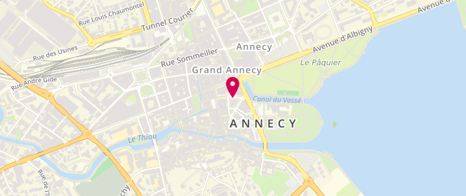 Plan de Boulangerie Rouge, 3 Rue du Lac, 74000 Annecy