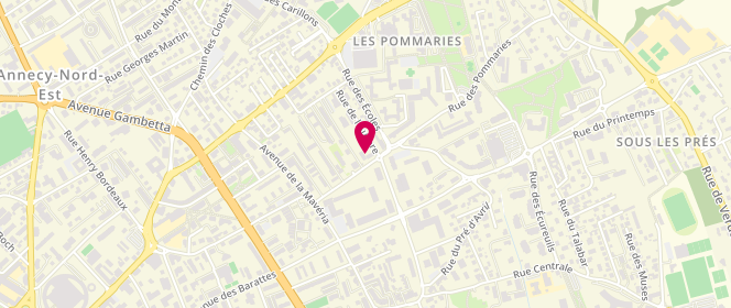 Plan de Le Fournil des Pommaries - au Pain d'Antan, 11 Rue des Pommaries, 74940 Annecy