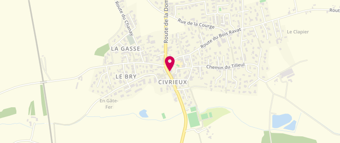 Plan de Boulangerie Pâtisserie Augusta - Civrieux, 55 Route de Lyon, 01390 Civrieux