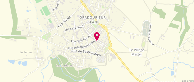 Plan de Boulangerie Senon, 11 avenue du 10 Juin, 87520 Oradour-sur-Glane