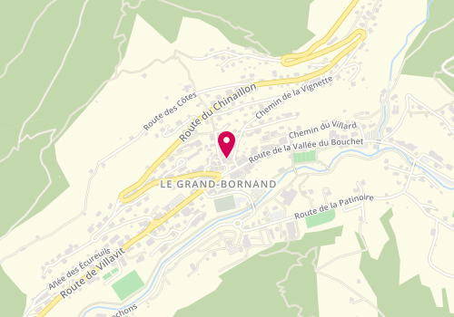 Plan de Boulangerie Pâtisserie Vulliet, 89 Place de la Grenette, 74450 Le Grand-Bornand