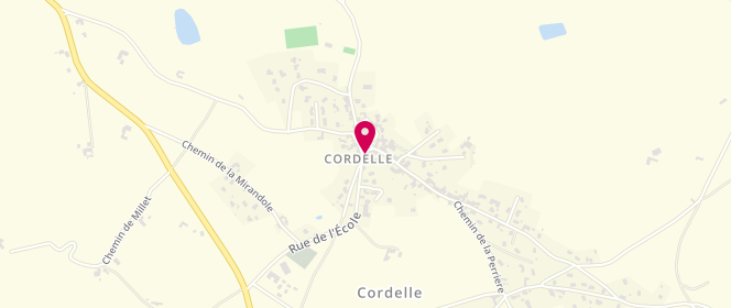 Plan de Au Moulin de Cordelle, 1 Rue des Écoles, 42123 Cordelle