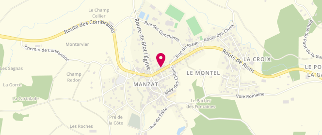 Plan de Boulangerie CROMARIAS Christophe, Route de Riom, 63410 Manzat