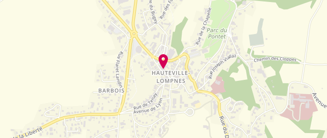 Plan de Boulangerie Manu, 62 Rue Jean Miguet, 01110 Plateau d'Hauteville