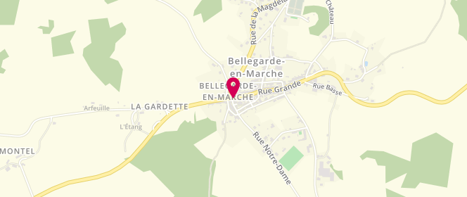Plan de Au Fournil, 3 Grande Rue, 23190 Bellegarde-en-Marche