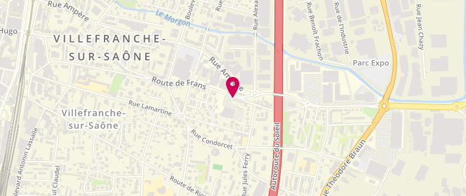Plan de Boulangerie Marie Blachere, 1004 Route de Frans, 69400 Villefranche-sur-Saône