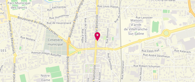 Plan de Médélices, 66 Rue de Belleville, 69400 Villefranche-sur-Saône