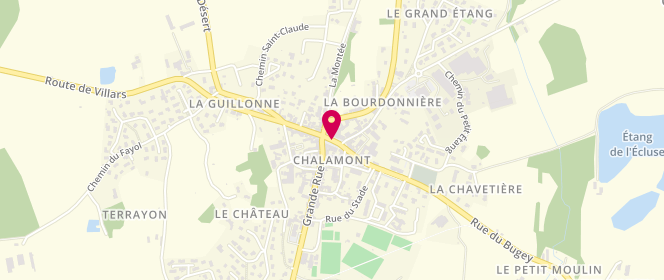 Plan de Au Four Bressan, Place du Marche, 01320 Chalamont