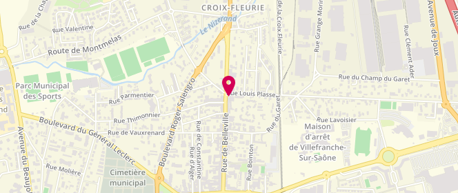 Plan de Boulangerie Patisserie Popy, 444 Rue de Belleville, 69400 Villefranche-sur-Saône