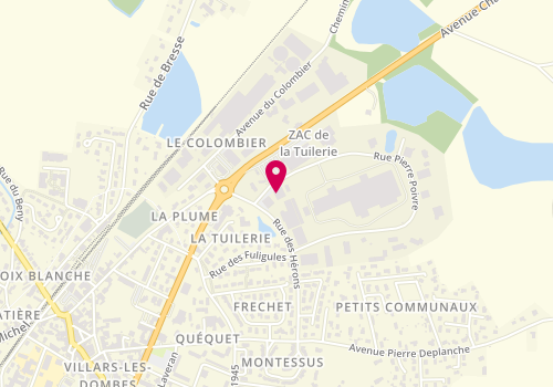 Plan de Boulangerie artisanale de la tuilerie, 96 Rue Pierre Poivre, 01330 Villars-les-Dombes