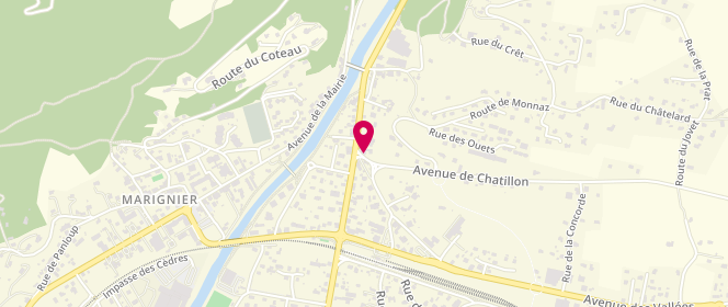 Plan de Boulangerie Delcourt, 15 avenue de Châtillon, 74970 Marignier