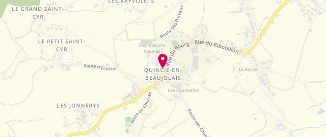 Plan de La Boulangerie, 25 Place Quincius Vinum, 69430 Quincié-en-Beaujolais