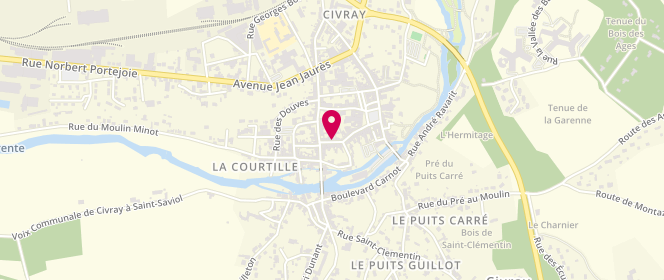 Plan de Le Café, 24 Rue du Commerce, 86400 Civray