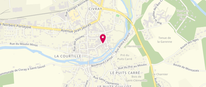 Plan de Boulangerie Seuru, 15 place du Marechal Leclerc, 86400 Civray