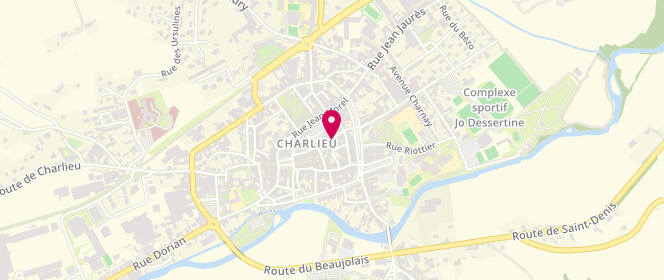 Plan de Boulangerie pâtisserie A.Chevreton, 22 Rue Charles de Gaulle, 42190 Charlieu