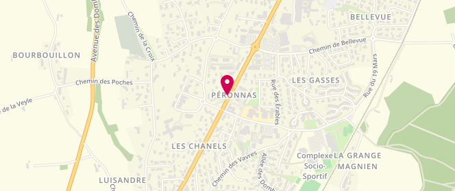 Plan de Au Fournil de Peronnas, 1508 Avenue Lyon, 01960 Péronnas