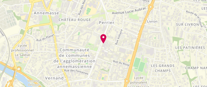 Plan de Au Pétrin des Saveurs, 21 avenue de Verdun, 74100 Annemasse