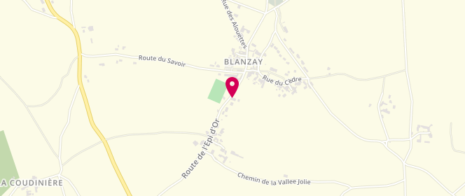 Plan de Boulanger Pâtissier Emmanuel AUTET, 3 Route de l'Épi d'Or, 86400 Blanzay
