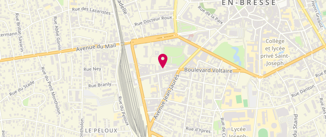 Plan de Boulangerie Bridon, 16 Avenue Alphonse Baudin, 01000 Bourg-en-Bresse