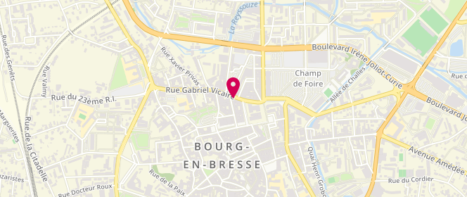 Plan de Boulangerie Patisserie la Grenouillere, 14 Rue Paul Pioda, 01000 Bourg-en-Bresse