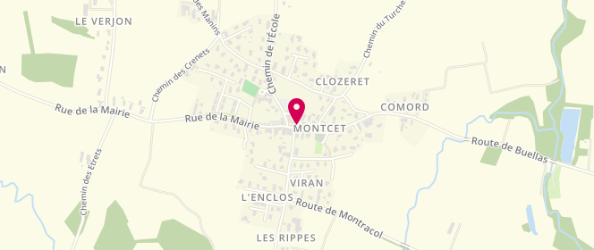 Plan de Aux Saveurs d'Enfance, 17 Route de Buellas, 01310 Montcet