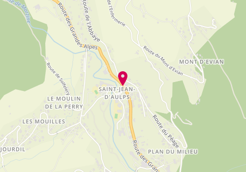 Plan de Boulangerie Patisserie Pauvert, 1722 Route des Grandes Alpes, 74430 Saint-Jean-d'Aulps