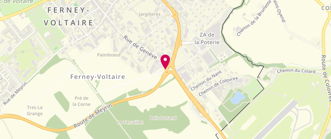 Plan de Boulangerie Marie Blachère, Route Meyrin, 01210 Ferney-Voltaire