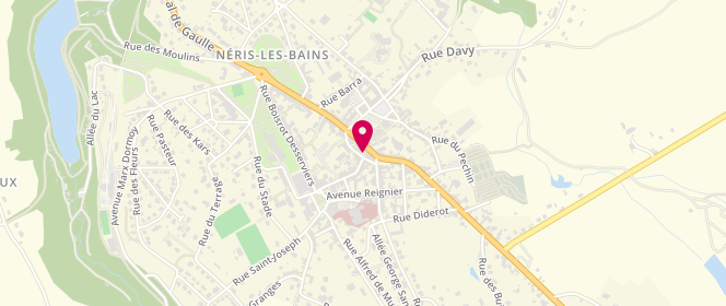 Plan de Aux Délices de Legrand, 10 Rue Commandant Goetschy, 03310 Néris-les-Bains