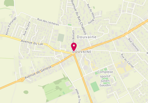 Plan de Boulangerie Pâtisserie Vallerian, 3 Rue du Centre, 74140 Douvaine