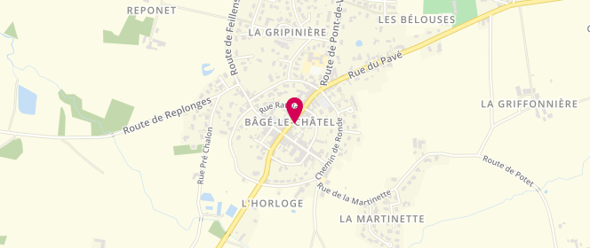 Plan de Boulangerie Claitte, 42 Rue Marsale, 01380 Bâgé-le-Châtel