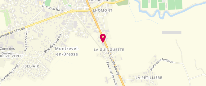 Plan de Au Fournil Gourmand, 368 Route de Bourg, 01340 Malafretaz