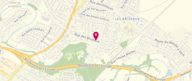 Plan de Boulangerie Patisseire Champclairot, Quartier des Brizeaux
45 Rue des Justices, 79000 Niort