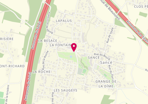 Plan de La Miche au Levain, 1 Rue de la Fontaine, 71000 Sancé