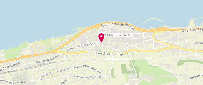 Plan de Aux Délices de Tom, 69 Rue Nationale, 74500 Évian-les-Bains