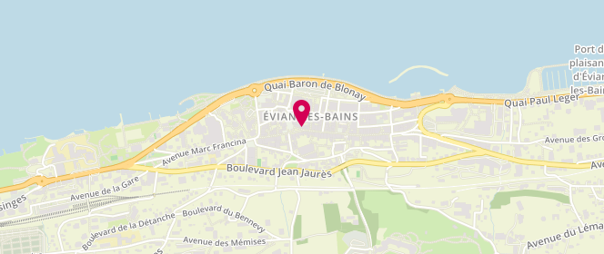 Plan de Aux 7 épis, 4 Rue du 8 Mai 1945, 74500 Évian-les-Bains