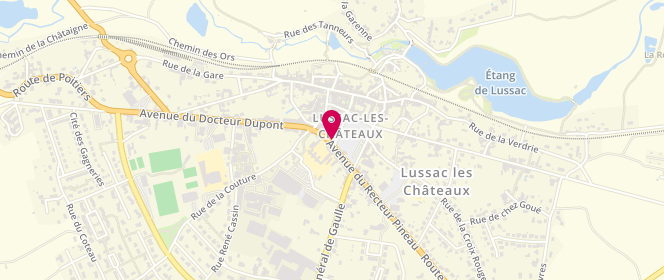Plan de Boulangerie Pâtisserie Rambault, 7 avenue du Recteur Pineau, 86320 Lussac-les-Châteaux